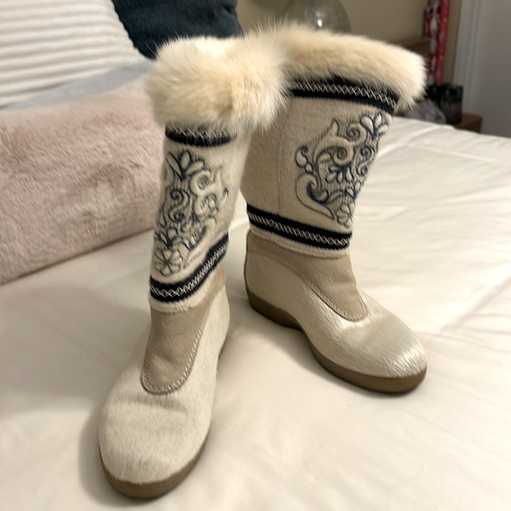Vintage Rare Tecnica Apres Ski Boots Euro 38 Made in Italy Luxury Goat